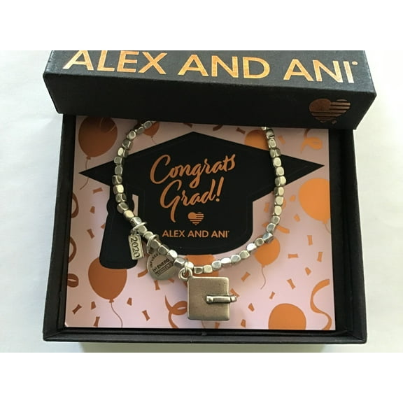 Alex and Ani 2020 Graduation Cap Stretch Bracelet Silver One Size
