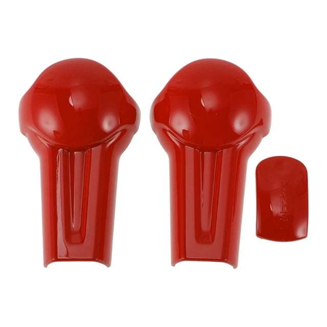 Cubierta decorativa del pomo de cambio Unique Bargains para Ford Mustang 2015-2023, adhesivo rojo, 1 juego de decoración para el interior de la consola