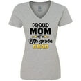 thumbnail image 3 of Inktastic Proud Mom of a Fifth Grade Grad Women's V-Neck T-Shirt, 3 of 5