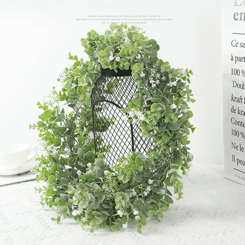 Rotin artificiel avec fleur en plastique feuille d'eucalyptus feuille  d'argent rotin tissé mariage décoration de la maison fleur blanche |  Walmart Canada