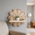 thumbnail image 3 of DefiDgd Wooden Flower Shaped Wall Mounted Shelf,Vintage Rustic Style Display Rack Organizer for Halloween Living Room Bedroom Party Home Decorations(B), 3 of 4