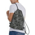 thumbnail image 3 of Kdxio Snake Print Drawstring Backpack Bag,Waterproof Draw String Back Sack, Gym Drawstring Bags Swim Bag For Unisex, 3 of 9