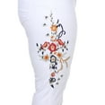 thumbnail image 4 of Women's Plus Size White Embroidered Capri Jeans, 4 of 6
