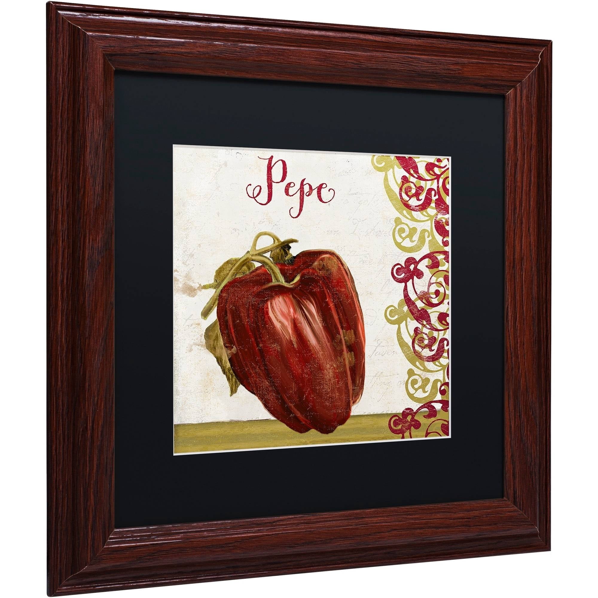 Trademark Fine Art "Cucina Italiana Vii" Canvas Art by Color Bakery Black Matte, Wood Frame