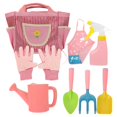 thumbnail image 1 of 1 Set Kids Gardening Tools Gardening Shovel Garden Rake Shovel Watering Can Apron Spray Kettle Gloves Set, 1 of 3