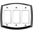 thumbnail image 1 of Atron Electro Industries Astoria Triple Rocker Wall Plate - White / Chrome, 1 of 1