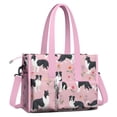 thumbnail image 2 of Teacher Tote Bag,Border Collie Dogs with Pioneer Flower Teacher Utility Tote Bag,Large Work Tote Bags for Women with Multiple Pockets,Top Zipper Closure,13.8x10.6x6.7 Inch, 2 of 5