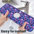 thumbnail image 6 of Vsdgher Blue Skull Rose Kitchen Sink Splash Guard Faucet Mat -1 PC Super Absorbent Fast Drying Mat Sink Gadgets-Splash, Bathroom,Sink Mat,(15" X 5.5" ), 6 of 7