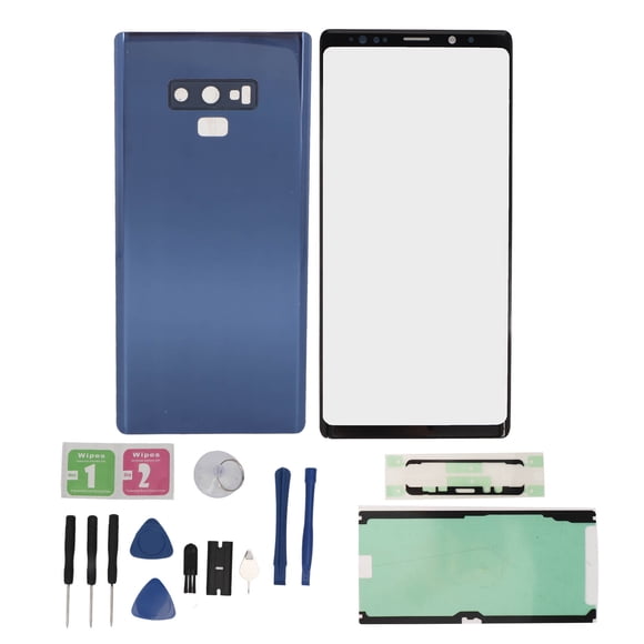Kit de reparación de pantalla y panel trasero de teléfono para Galaxy Note 9 Azul