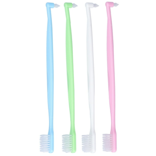 Cepillo de dientes pequeño, 4 piezas, cepillo de dientes de ortodoncia, cepillo de dientes de doble punta, cepillo de dientes de ortodoncia, estética elegante