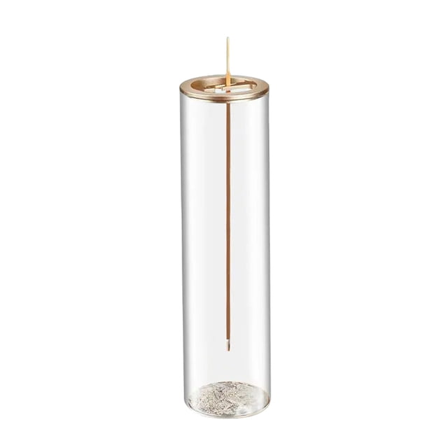 Backflow Incense Holder With Tapered Clip And Removable Transparent Glass Ash Container For Meditation Yoga Relaxation Home Decor