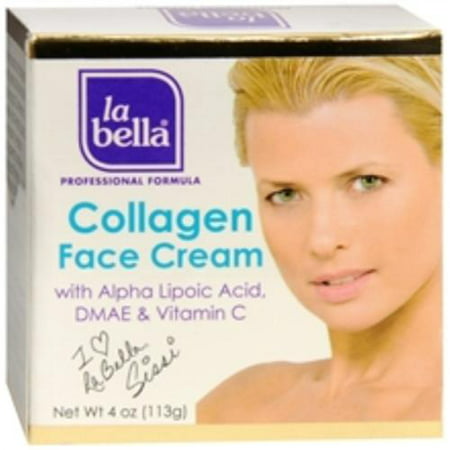 La Bella collagène Crème pour le visage avec l'acide alpha lipoïque [Crema De Colageno] (4 oz pack de 3)