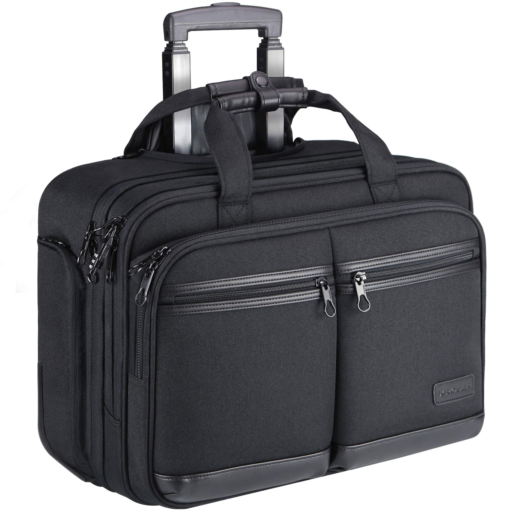 KROSER Sac Bandoulière Ordinateur Portable 17.3" Extensible Imperméable - Porte-Documents Avec Protection RFID Hommes