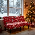 thumbnail image 6 of SHANNA Armless Futon Covers Christmas Printed Furniture Protector Elastic Sofa Bed Covers Folding Couch Shield Sofa Cover for Xmas Home Decoration, 6 of 8