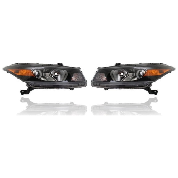 Headlight Assembly - Compatible/Replacement for '08-10 Honda Accord Coupe - Pair, Left Driver   Right Passenger Set - 33100TE0A01, 33150TE0A01