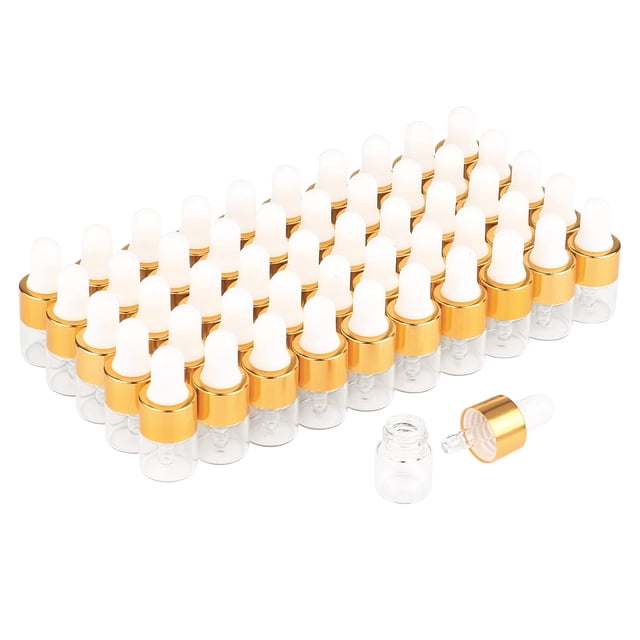 Botellas cuentagotas Wresty de vidrio transparente de 1 ml para aceites esenciales