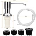 thumbnail image 5 of Dispensador de jabón para fregadero de cocina Bomba de encimera de níquel cepillado con tubo de silicona de 47" TUNC Sencillez, 5 of 5