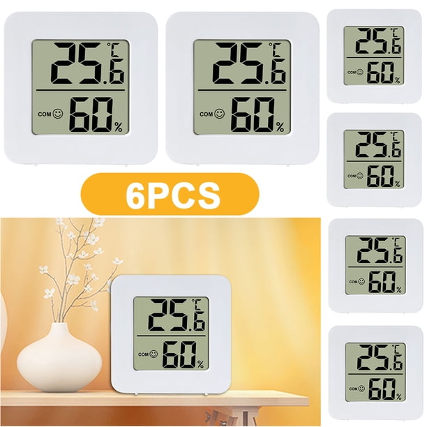 Likrtyny Mini LCD Termómetro Digital Higrómetro Medidor Temperatura Y Humedad (1pc)