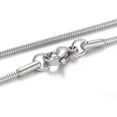 thumbnail image 2 of 1 collar de cadena de serpiente de acero inoxidable 304 con cierre de pinza de langosta, 2 of 2