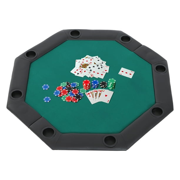 Soozier 48" 8 Person Octagon Foldable Poker Table Cover with Padded