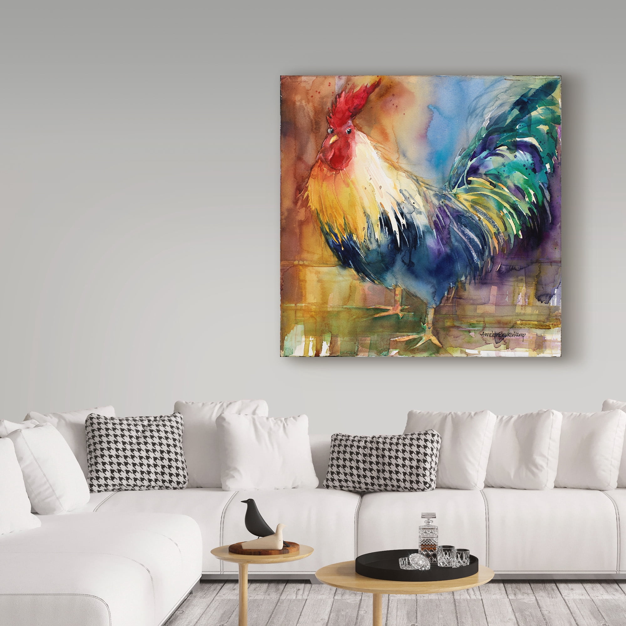 Trademark Fine Art 'Renegade Rooster' Canvas Art by Annelein Beukenkamp