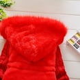 thumbnail image 6 of GYRATEDREAM Toddler Baby Girls Winter Fleece Coat Hooded Snowsuit Thicken Warm Jacket Outwear Overcoat, 6 of 6