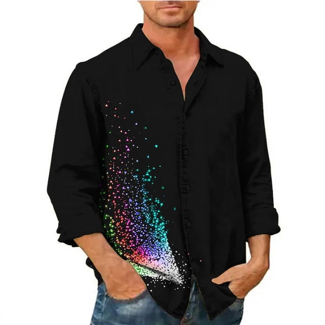 2024 Nueva camiseta de Halloween, traje de moda para hombre, corbata, camisa de calavera, calabaza, botones vintage, camisa suave y cómoda, regalo