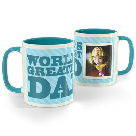 Logo Photo Mug - Light Blue Photo Mug 11 oz