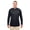 BLACK, variant on UltraClub Men's Cool & Dry Performance Long-Sleeve Top - 8622