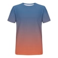 thumbnail image 4 of Mens T-shirts Gradient Short Sleeve Crewneck Tee with Stylish Color Transition Design Daily Wear Casual T Shirt for Men E XXXXXL, 4 of 4