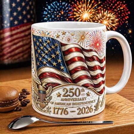 USA 250th Anniversary We The People Mug – Patriotic Coffee Cup 1776–2026