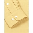 thumbnail image 3 of Youclos Men's Cotton Long Sleeve Casual Button-Down Shirt, Breathable Soft, 3 of 6