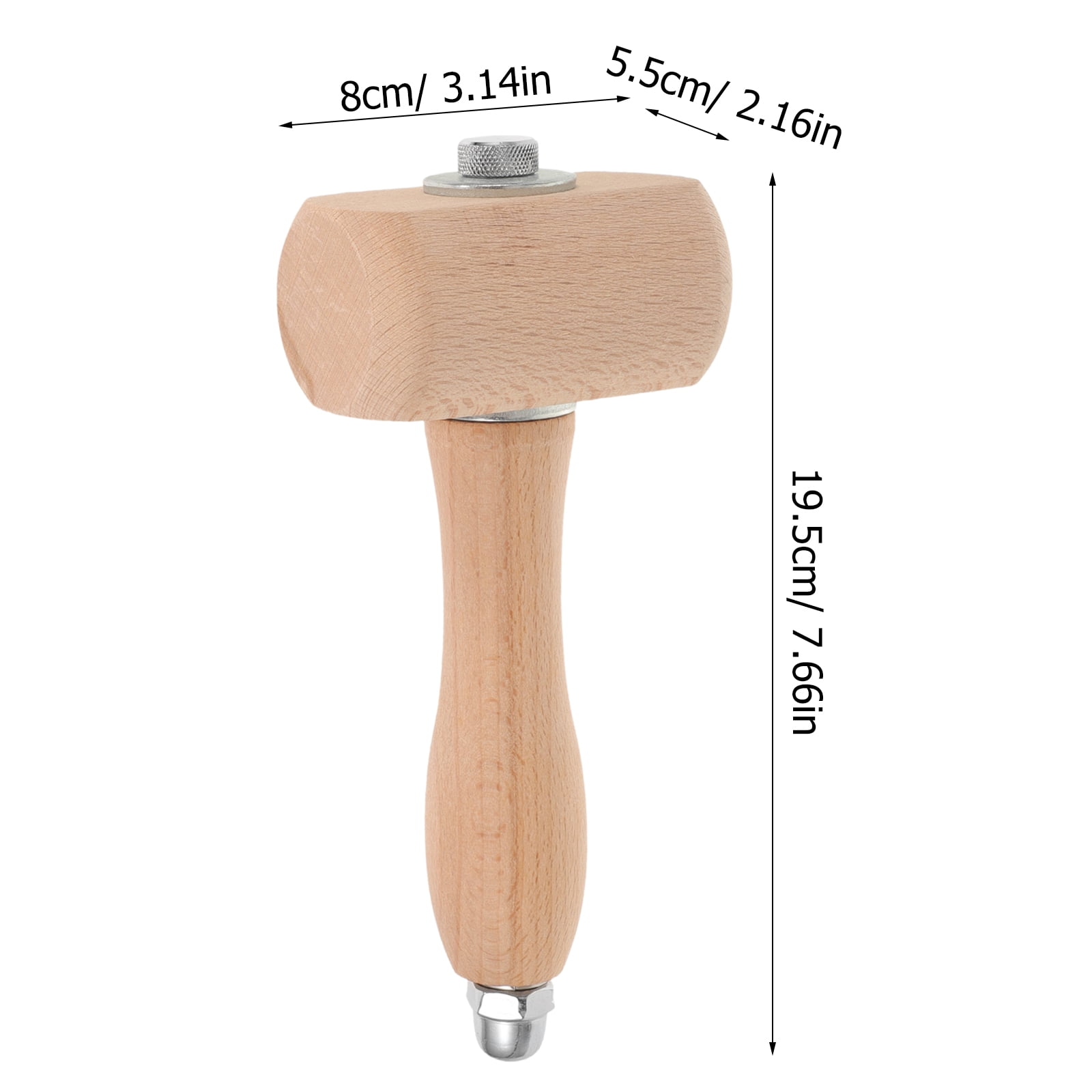 Jojofuny Wooden Handle Shoe Repair Hammer – Iron Head, Lightweight, For Leather Craft, Cobbler Work, And Tack Hammer Tasks