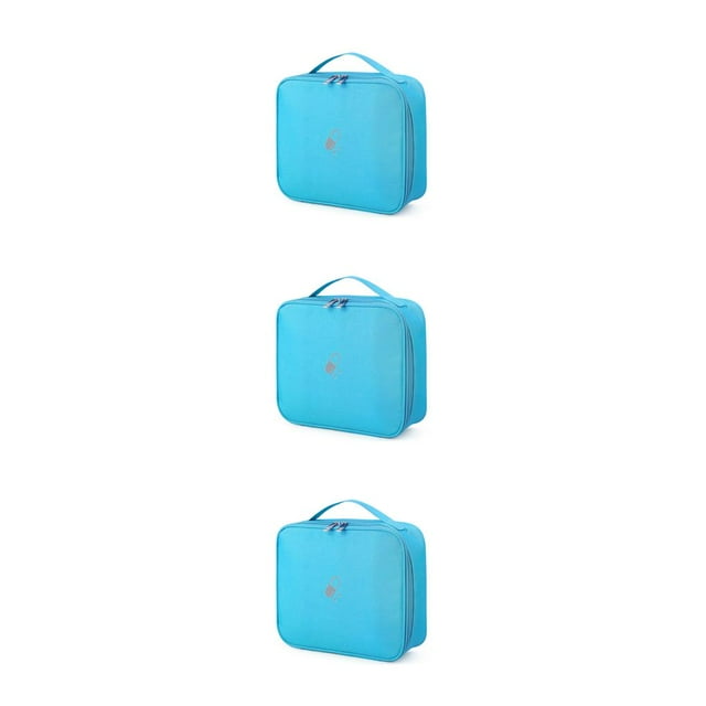 maskred Kit Fabrics Household First Aid Box Capacity Storage Bag Home Children Pouch Accessory Car Camping Blue Large Size 3Set