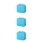 QualitChoice Kit Fabrics Household Emergency First Aid Box Portable Capacity Storage Bag Children Pill Pouch Survival Car Blue Large Size 3Set