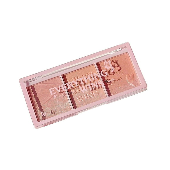 Kmbangi Blush Palette 3 Colors Lightweight Long Lasting Natural Make up Face Blush for Cheeks for Women Makeup Beauty Tool