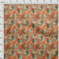 thumbnail image 4 of oneOone Cotton Cambric Orange Fabric Tropical Sewing Material Print Fabric By The Yard 56 Inch Wide, 4 of 5