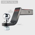 thumbnail image 3 of OPENROAD Trailer Hitch 4in Drop Ball Mount,with 2 in Hitch Ball and 5/8 Pin Fit 2in Hitch Receiver,for RV Travel Towing Trailer Light Trucks SUVs Vans ATVs, 3 of 6