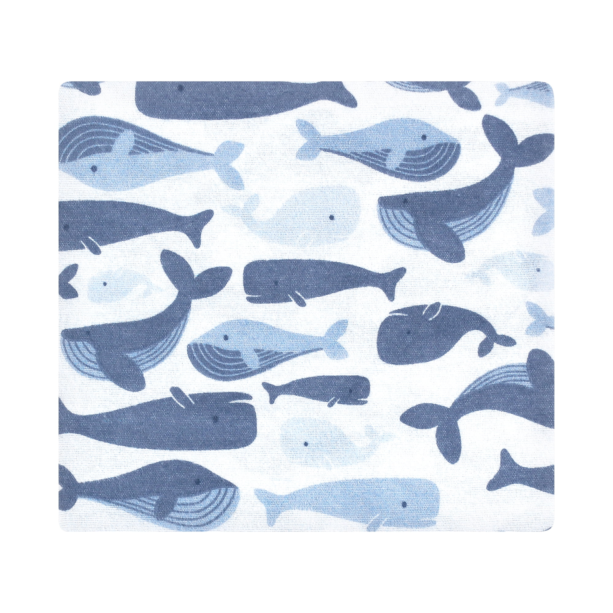 Hudson Baby Infant Boys Cotton Flannel Receiving Blankets 4pk, Cute Whales, One Size