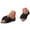 Black, variant on Dakaela Women's Dress Slide Sandals Suede Bow Wedge Slip on Walking Shoes Open Toe Backless Casual Mules Slippers for Summer Beach Vacation Size 6