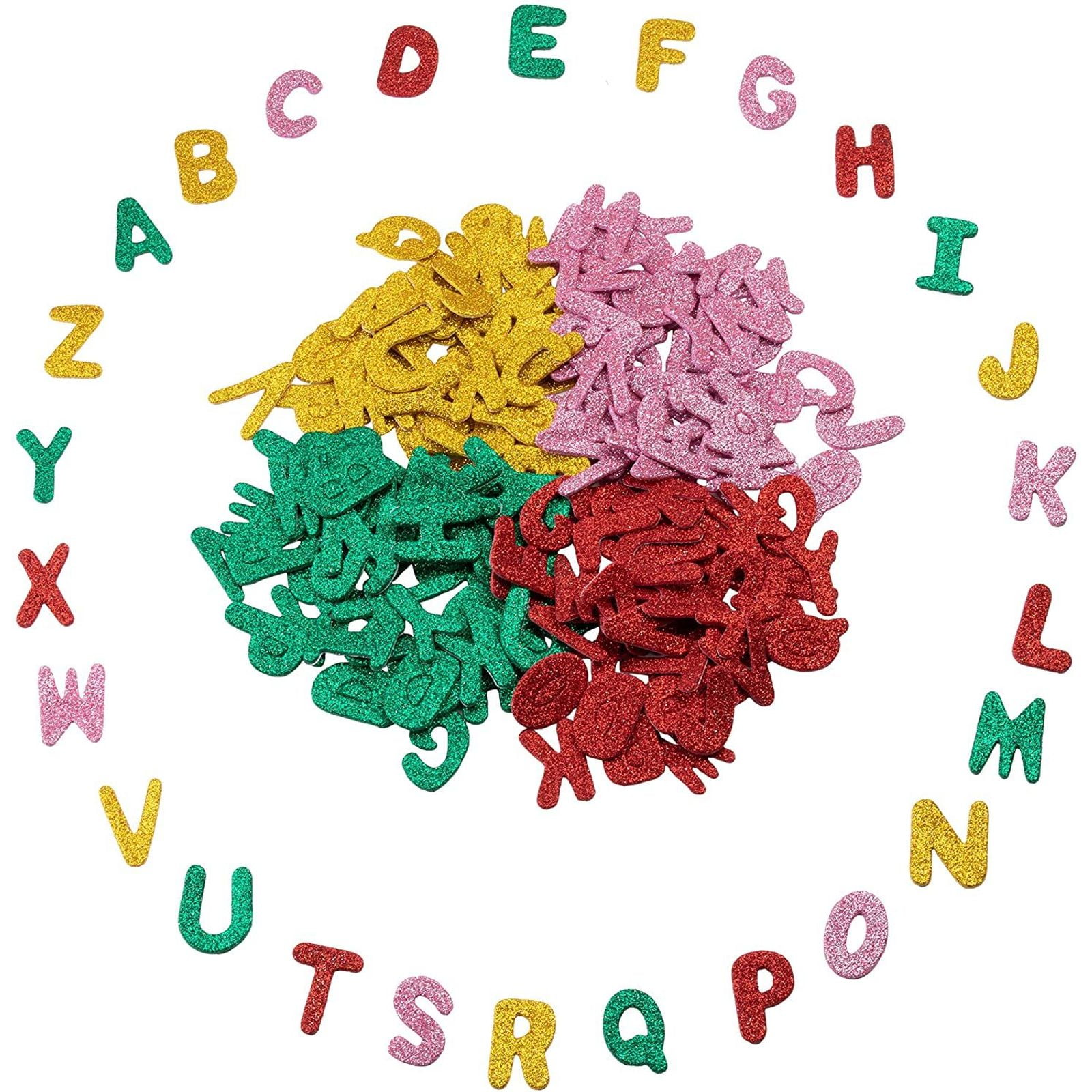 Large Self adhesive glitter foam LETTERS alphabet Scrapbooking