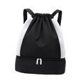 thumbnail image 3 of Milaget Drawstring Backpack Adjustable Strap Sports Backpack Water Resistant Gym Bag Black, 3 of 9