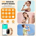 thumbnail image 4 of Montre Intelligente Compatible avec Android et IPhone, Traqueur de Mise en Forme 1,85 Po, Montre Intelligente pour Femmes avec Répondre/faire des Appels/120+ Modes Sportifs/rappel de Messages, IP68 Étanche, pour Cadeau Or Rose, 4 of 10