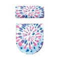 thumbnail image 5 of HELLHERO Tie-Dye Patterns Bathroom Set Toilet Bowl Cover 2-Piece Durable Merry Christmas for Hotel, Elastic Bottom, 5 of 8