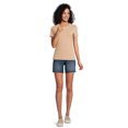thumbnail image 2 of Time And Tru Women's Mid-Rise Raw Hem Shorts Sizes 2-20, 2 of 5