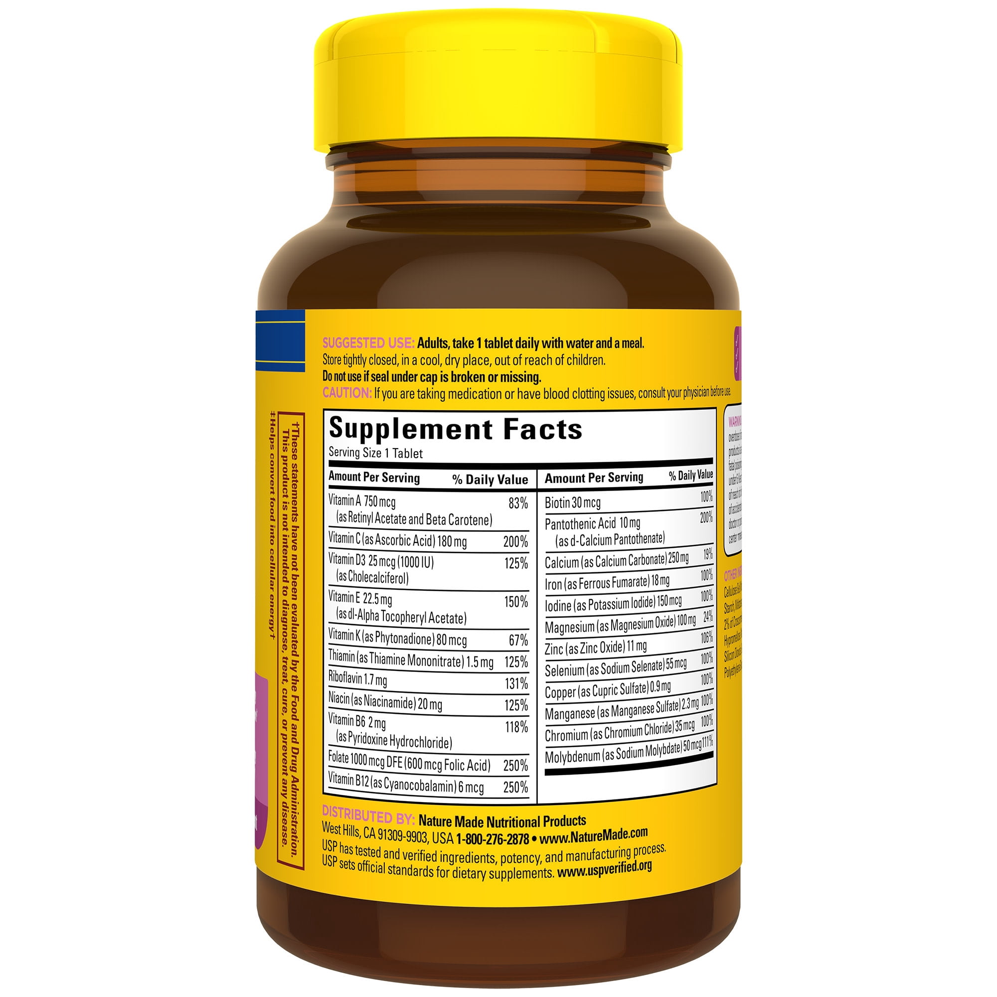 Nature Made Multi Vitamin For Women Tablets, Womens Multivitamin for Nutritional Support, 90 Ct