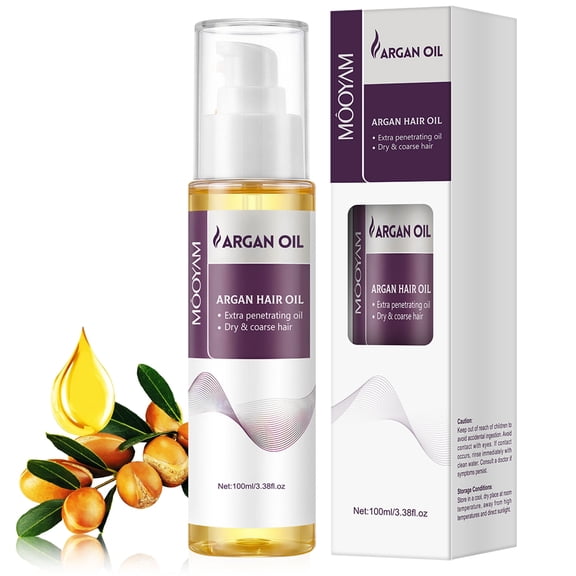 Moroccan Argan Oil for Hair Healing Cold Pressed Weightless Argan Oil Hair Serum for Dry Damaged Hair 100ml