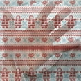 thumbnail image 3 of Nordic Tulle Curtains with Rod Pocket, Christmas Pattern with Winter Inspirations Scandinavian Motifs European, Sheer Drape for Wedding Party 2 Panels, 7 Sizes, Red Sky Blue White, by Ambesonne, 3 of 3