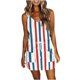 thumbnail image 1 of Mujeres Casual con cuello en V sin mangas Vendaje Estampado de rayas Chaleco suelto Sling Dress OAVQHLG3B Store lin121212, 1 of 4