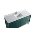 thumbnail image 4 of VSD 60in Single Sink Freestanding Bath Vanity in Green with White Cultured Marble Top, 4 of 4
